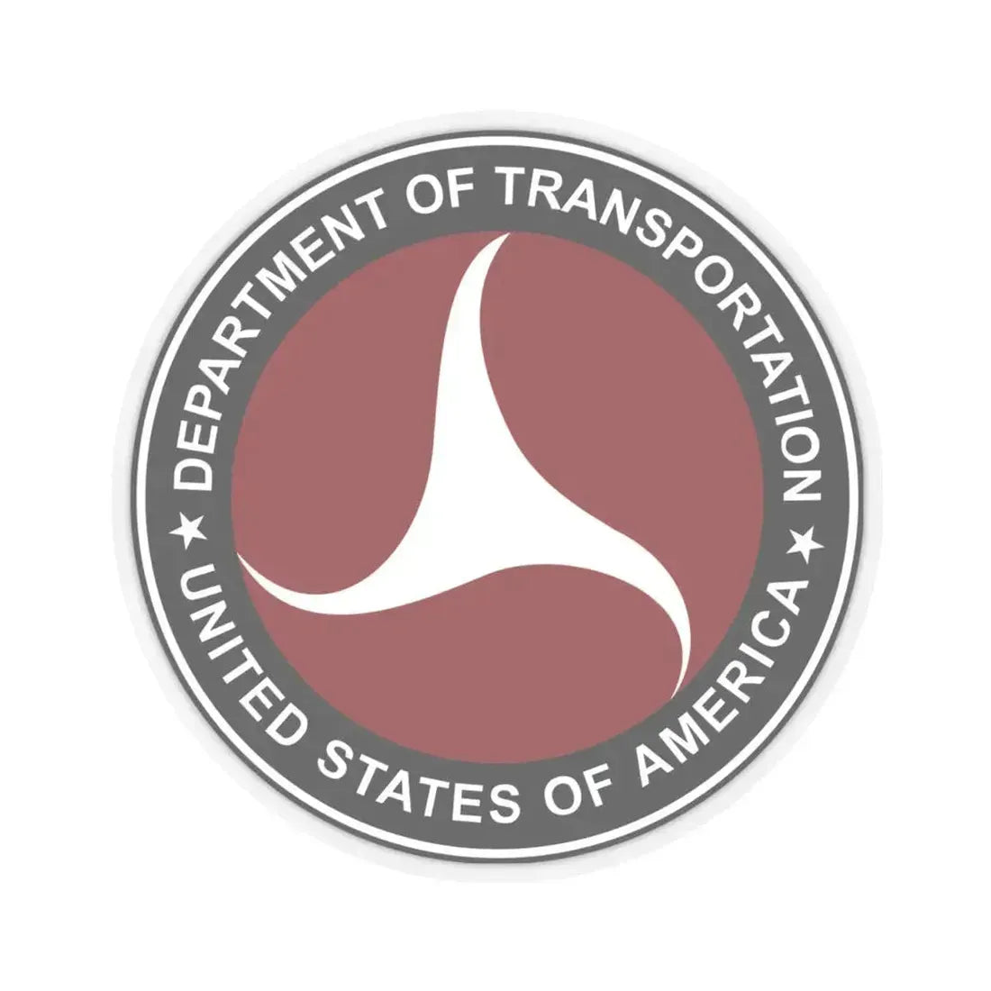 Department of Transportation 1980 - STICKER Vinyl Kiss-Cut Decal 4 Inch Transparent - The Sticker Space