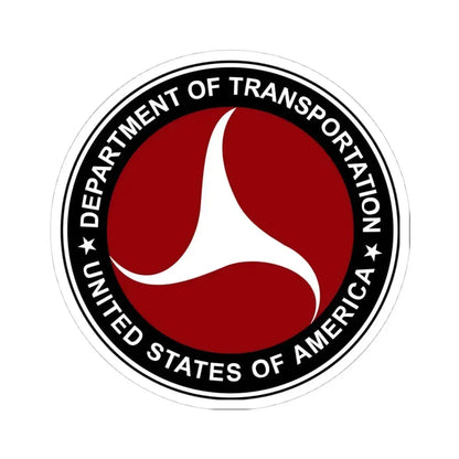 Department of Transportation 1980 - STICKER Vinyl Kiss-Cut Decal 4 Inch White - The Sticker Space