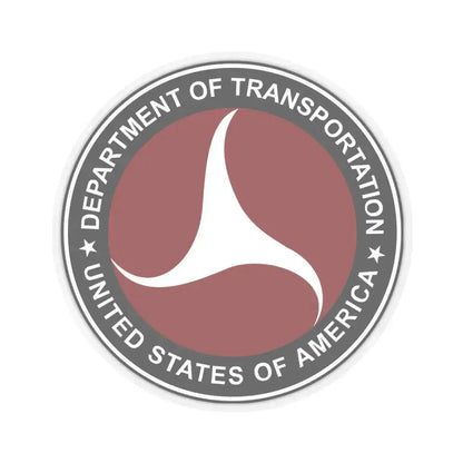 Department of Transportation 1980 - STICKER Vinyl Kiss-Cut Decal 6 Inch Transparent - The Sticker Space