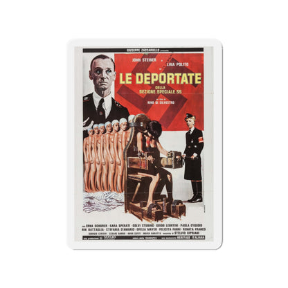 DEPORTED WOMEN OF THE SS SPECIAL SECTION 1976 Movie Poster - Die-Cut Magnet-3" x 3"-The Sticker Space