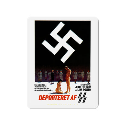 DEPORTED WOMEN OF THE SS SPECIAL SECTION (DANISH) 1976 Movie Poster - Die-Cut Magnet-2" x 2"-The Sticker Space