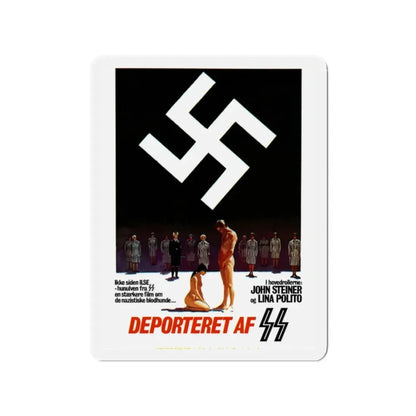 DEPORTED WOMEN OF THE SS SPECIAL SECTION (DANISH) 1976 Movie Poster - Refrigerator Magnet 2 Inch - The Sticker Space