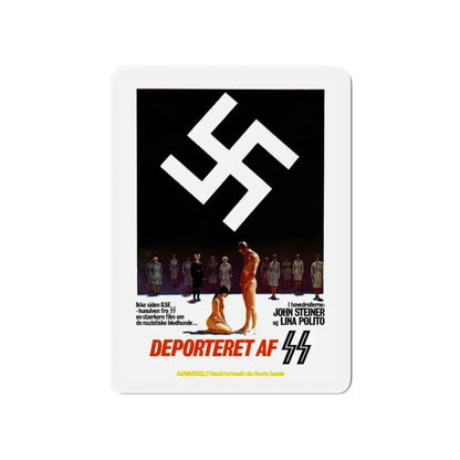 DEPORTED WOMEN OF THE SS SPECIAL SECTION (DANISH) 1976 Movie Poster - Refrigerator Magnet 5 Inch - The Sticker Space