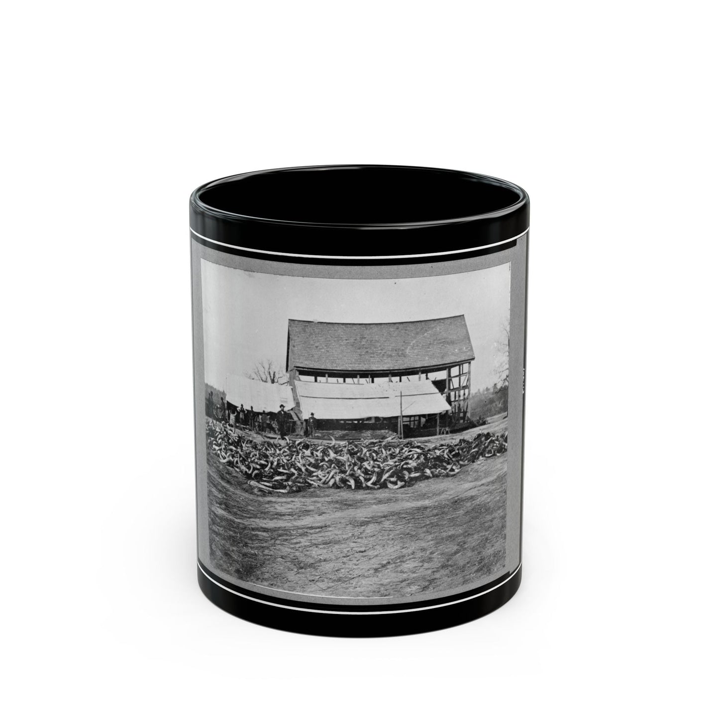 Depot Of The Commissary, Cedar Level, Virginia (U.S. Civil War) Black Coffee Mug