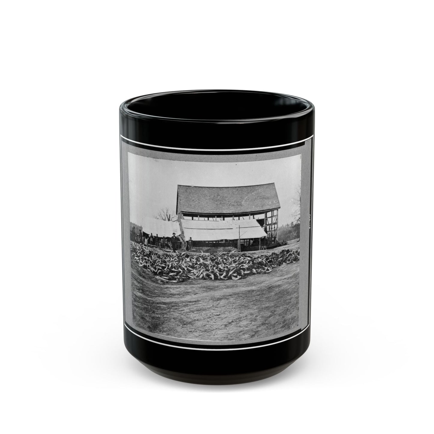 Depot Of The Commissary, Cedar Level, Virginia (U.S. Civil War) Black Coffee Mug