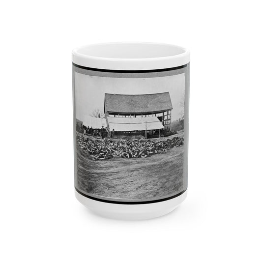 Depot Of The Commissary, Cedar Level, Virginia (U.S. Civil War) White Coffee Mug