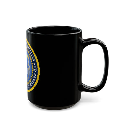 Deputy Chief of Naval Operations for Integration of Capabilities and Resources N8 (U.S. Navy) Black Coffee Mug-The Sticker Space