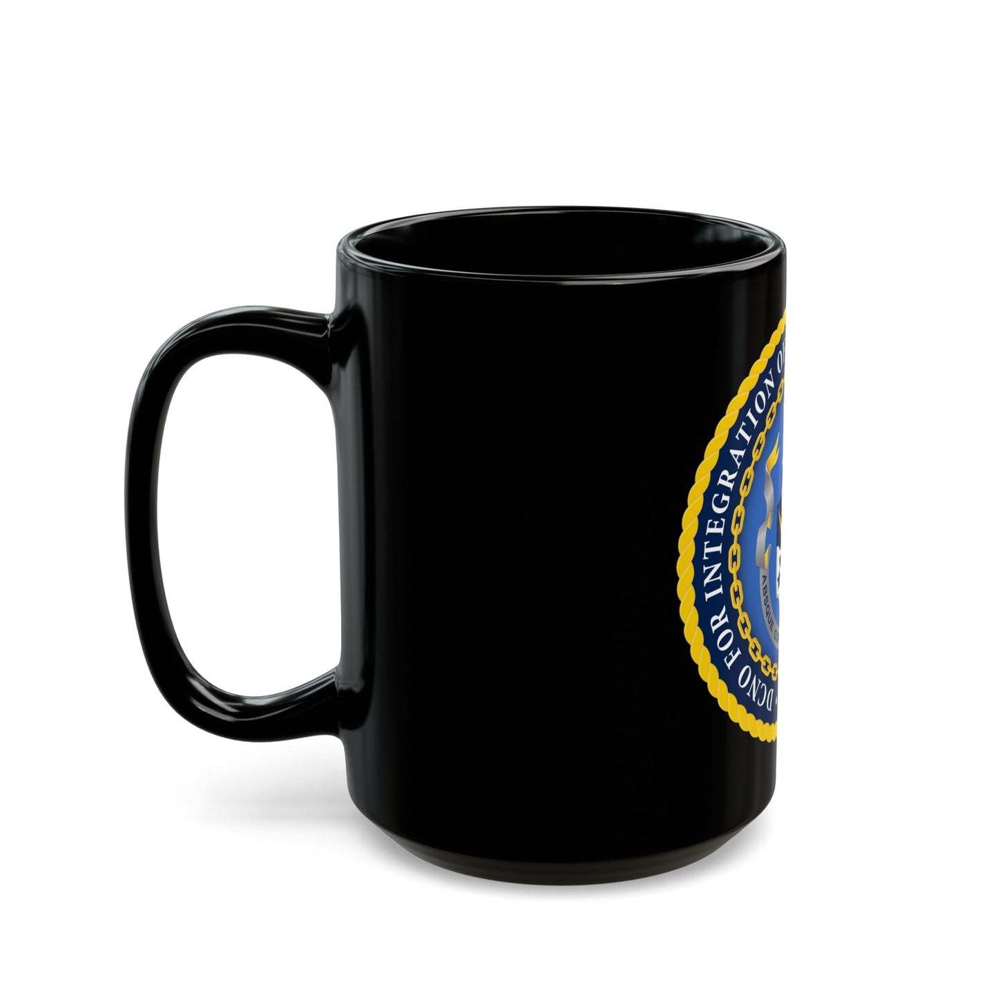 Deputy Chief of Naval Operations for Integration of Capabilities and Resources N8 (U.S. Navy) Black Coffee Mug-The Sticker Space