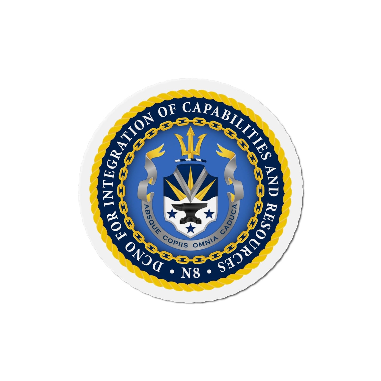 Deputy Chief of Naval Operations for Integration of Capabilities and Resources N8 (U.S. Navy) Die-Cut Magnet-6 × 6"-The Sticker Space