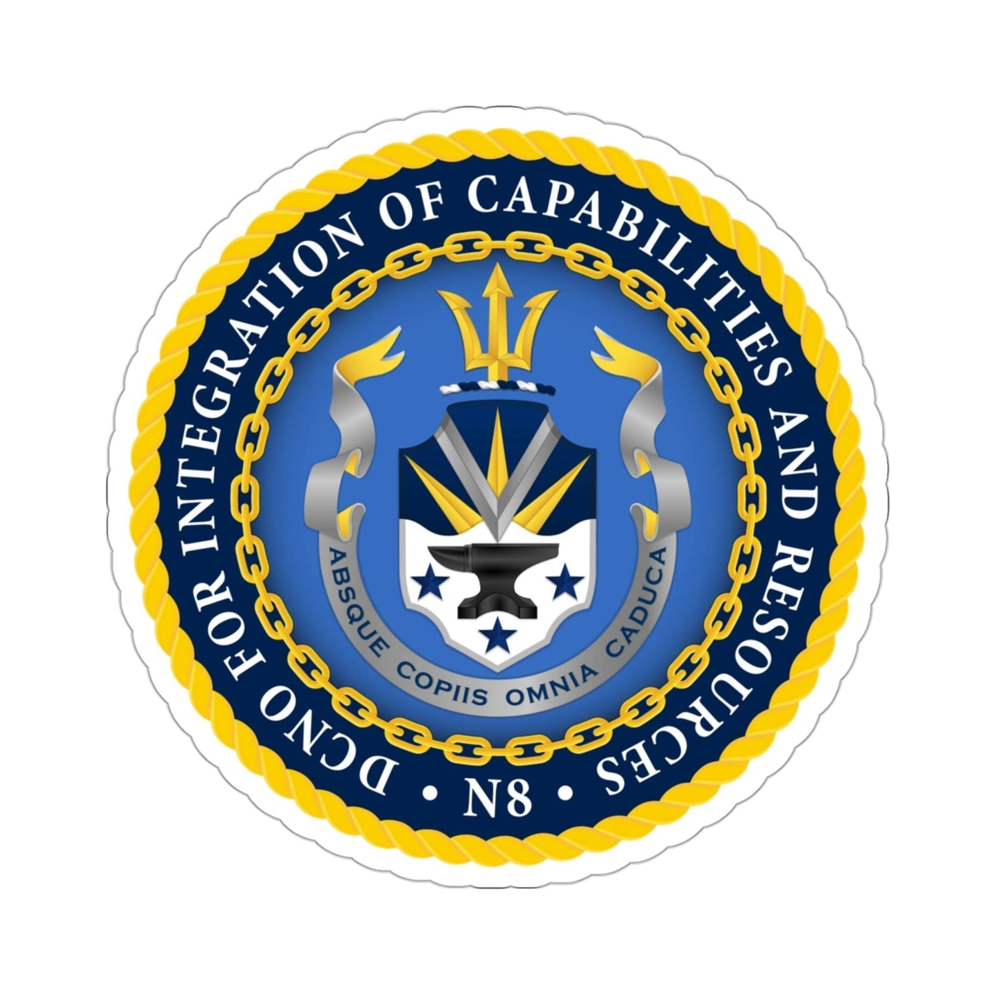 Deputy Chief of Naval Operations for Integration of Capabilities and Resources N8 (U.S. Navy) STICKER Vinyl Die-Cut Decal-3 Inch-The Sticker Space