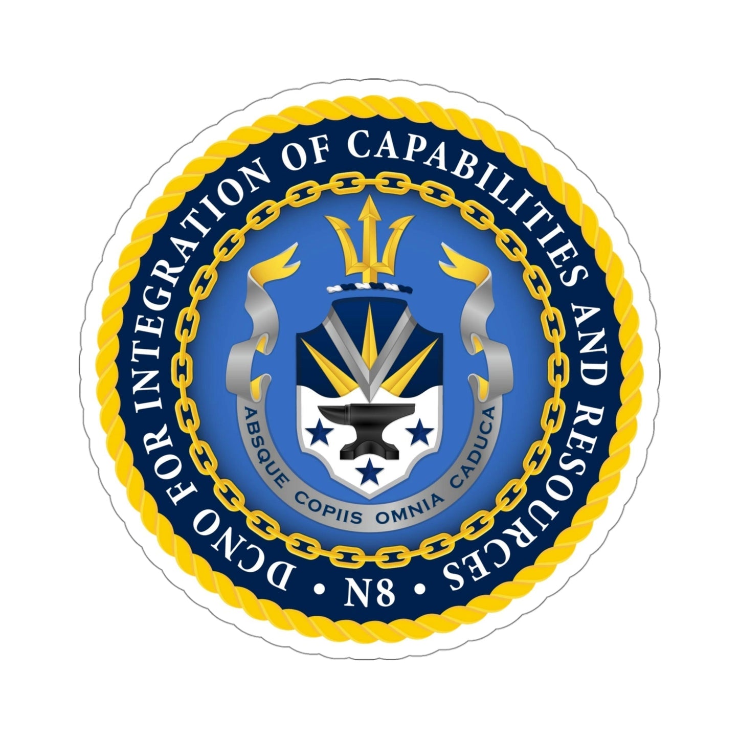 Deputy Chief of Naval Operations for Integration of Capabilities and Resources N8 (U.S. Navy) STICKER Vinyl Die-Cut Decal-4 Inch-The Sticker Space