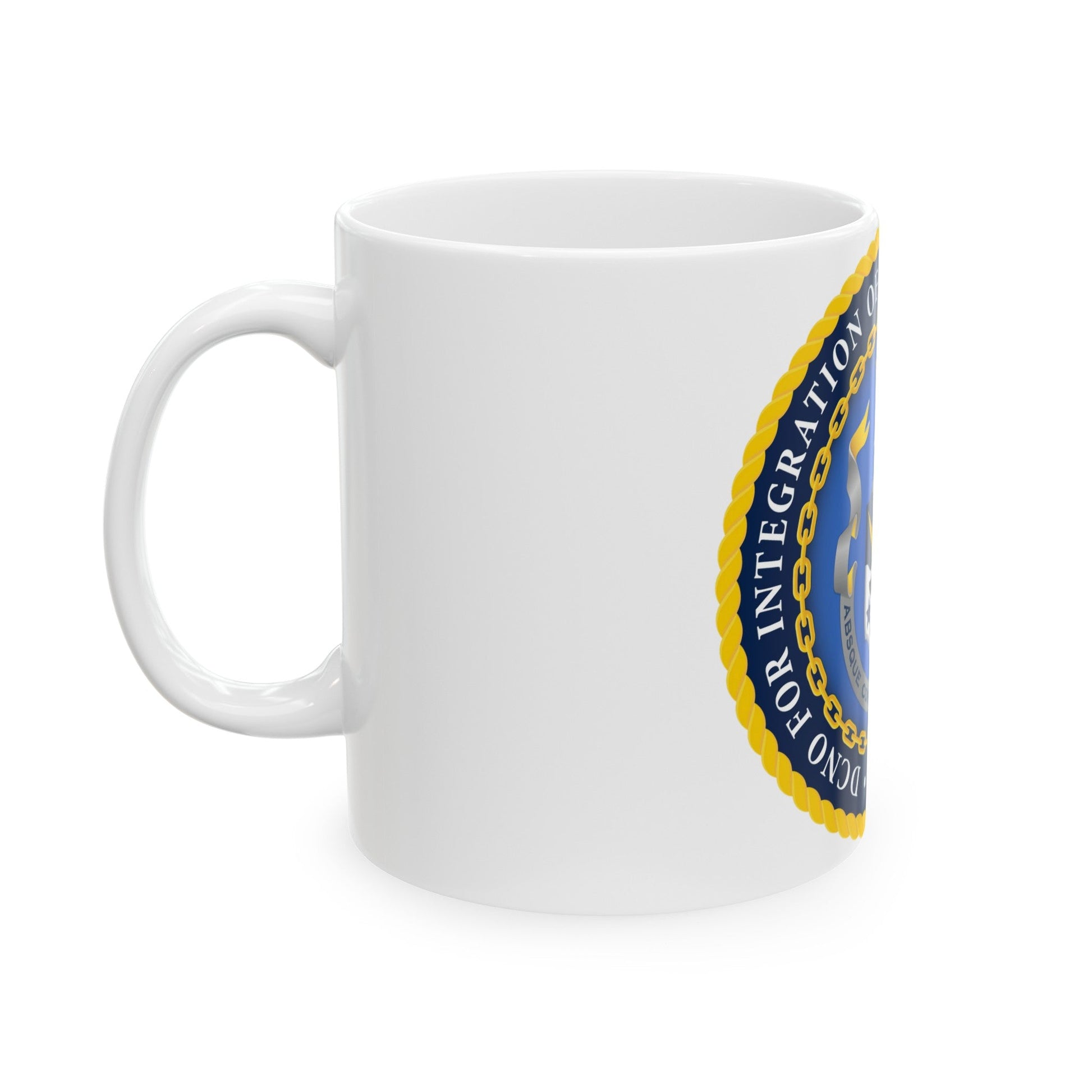 Deputy Chief of Naval Operations for Integration of Capabilities and Resources N8 (U.S. Navy) White Coffee Mug-The Sticker Space