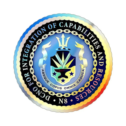 Deputy Chief of Naval Operations for Integration of Capabilities and Resources N8 (U.S. Navy) Holographic STICKER Die-Cut Vinyl Decal 6 Inch Holographic - The Sticker Space