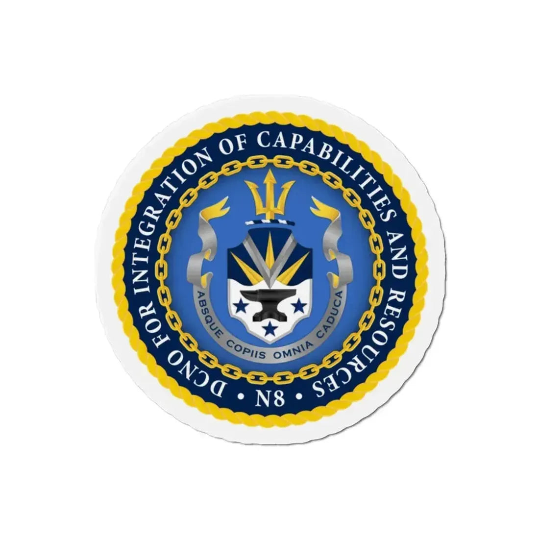 Deputy Chief of Naval Operations for Integration of Capabilities and Resources N8 (U.S. Navy) Refrigerator Magnet 2 Inch - The Sticker Space
