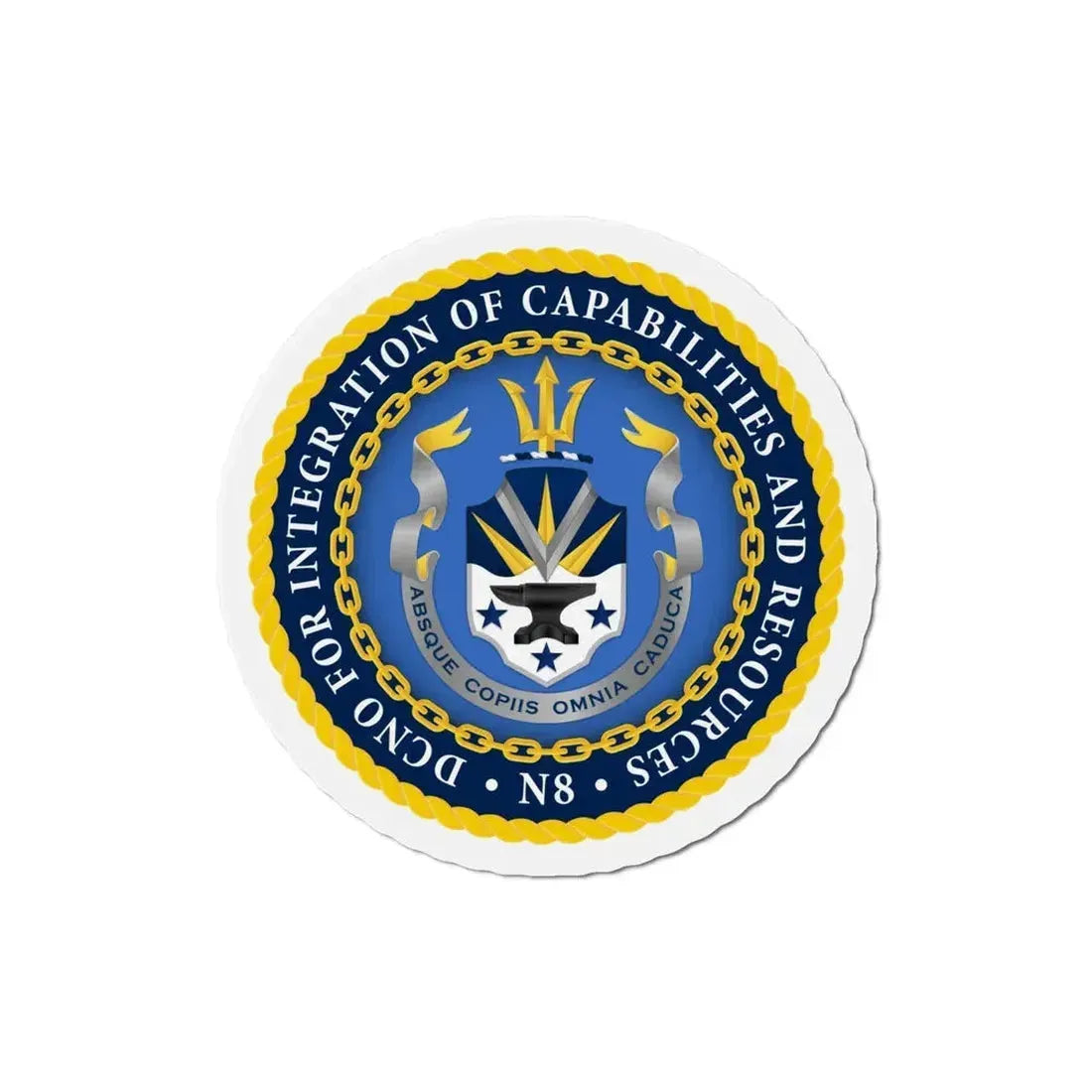 Deputy Chief of Naval Operations for Integration of Capabilities and Resources N8 (U.S. Navy) Refrigerator Magnet 4 Inch - The Sticker Space