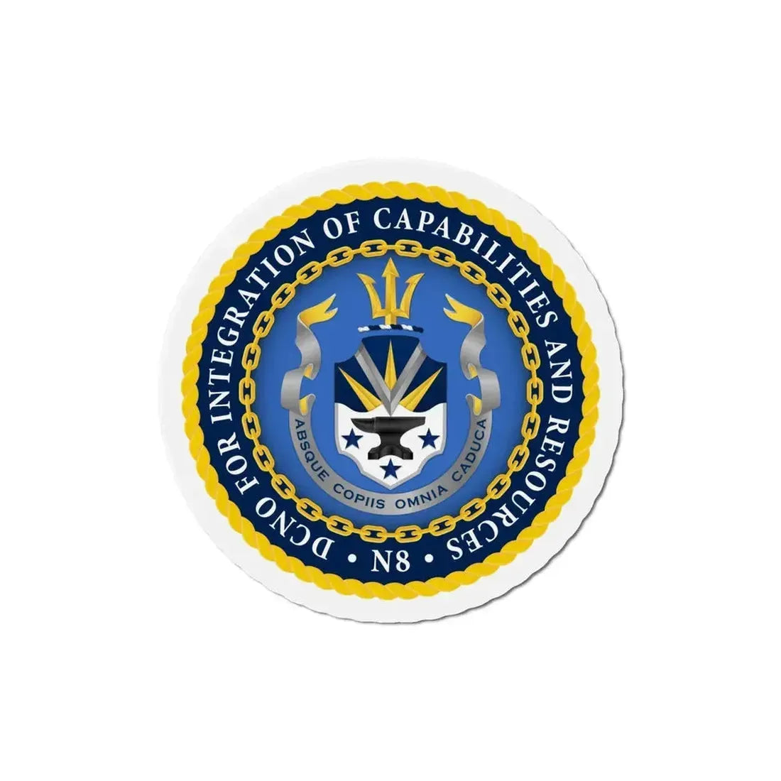 Deputy Chief of Naval Operations for Integration of Capabilities and Resources N8 (U.S. Navy) Refrigerator Magnet 5 Inch - The Sticker Space