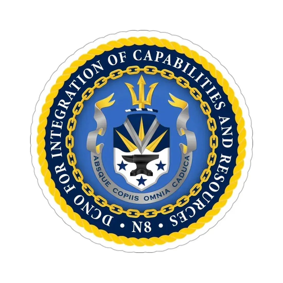 Deputy Chief of Naval Operations for Integration of Capabilities and Resources N8 (U.S. Navy) STICKER Vinyl Die-Cut Decal 3 Inch - The Sticker Space