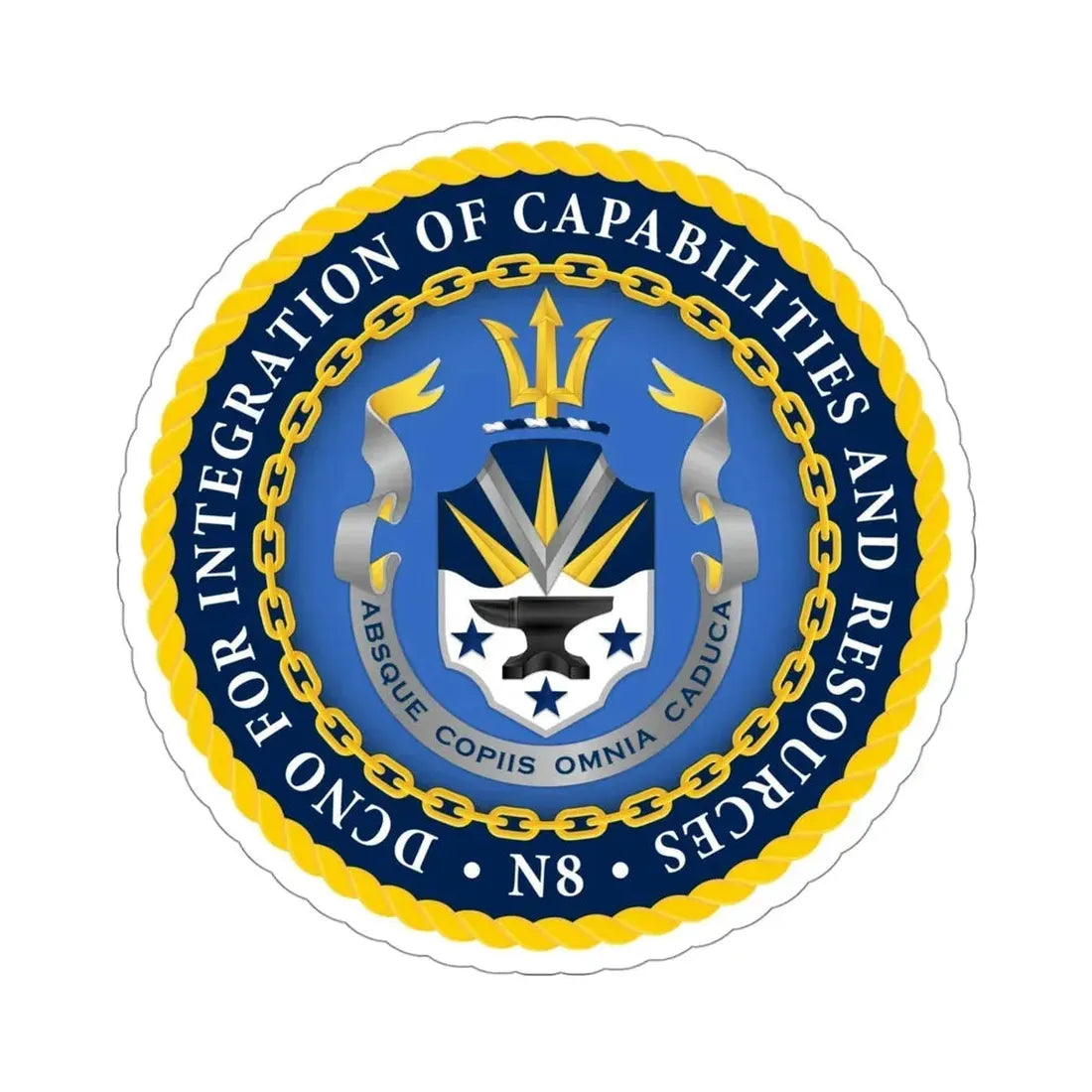 Deputy Chief of Naval Operations for Integration of Capabilities and Resources N8 (U.S. Navy) STICKER Vinyl Die-Cut Decal 4 Inch - The Sticker Space