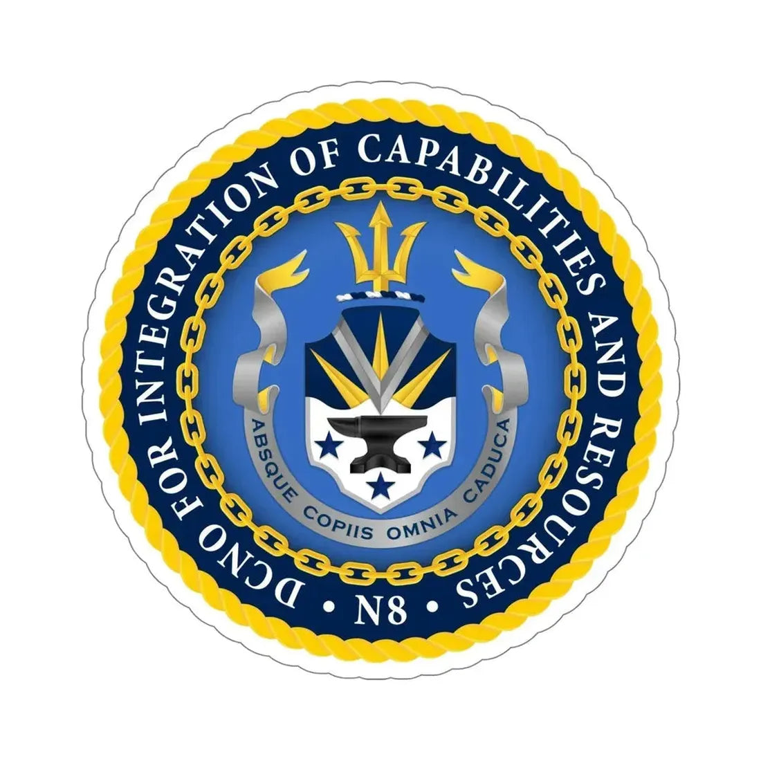 Deputy Chief of Naval Operations for Integration of Capabilities and Resources N8 (U.S. Navy) STICKER Vinyl Die-Cut Decal 5 Inch - The Sticker Space