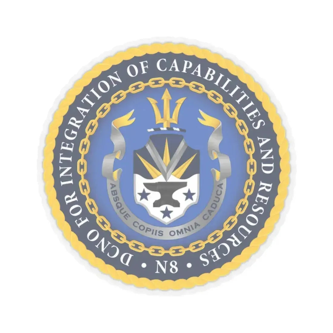 Deputy Chief of Naval Operations for Integration of Capabilities and Resources N8 (U.S. Navy) STICKER Vinyl Kiss-Cut Decal 2 Inch Transparent - The Sticker Space