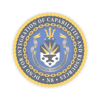 Deputy Chief of Naval Operations for Integration of Capabilities and Resources N8 (U.S. Navy) STICKER Vinyl Kiss-Cut Decal 2 Inch Transparent - The Sticker Space