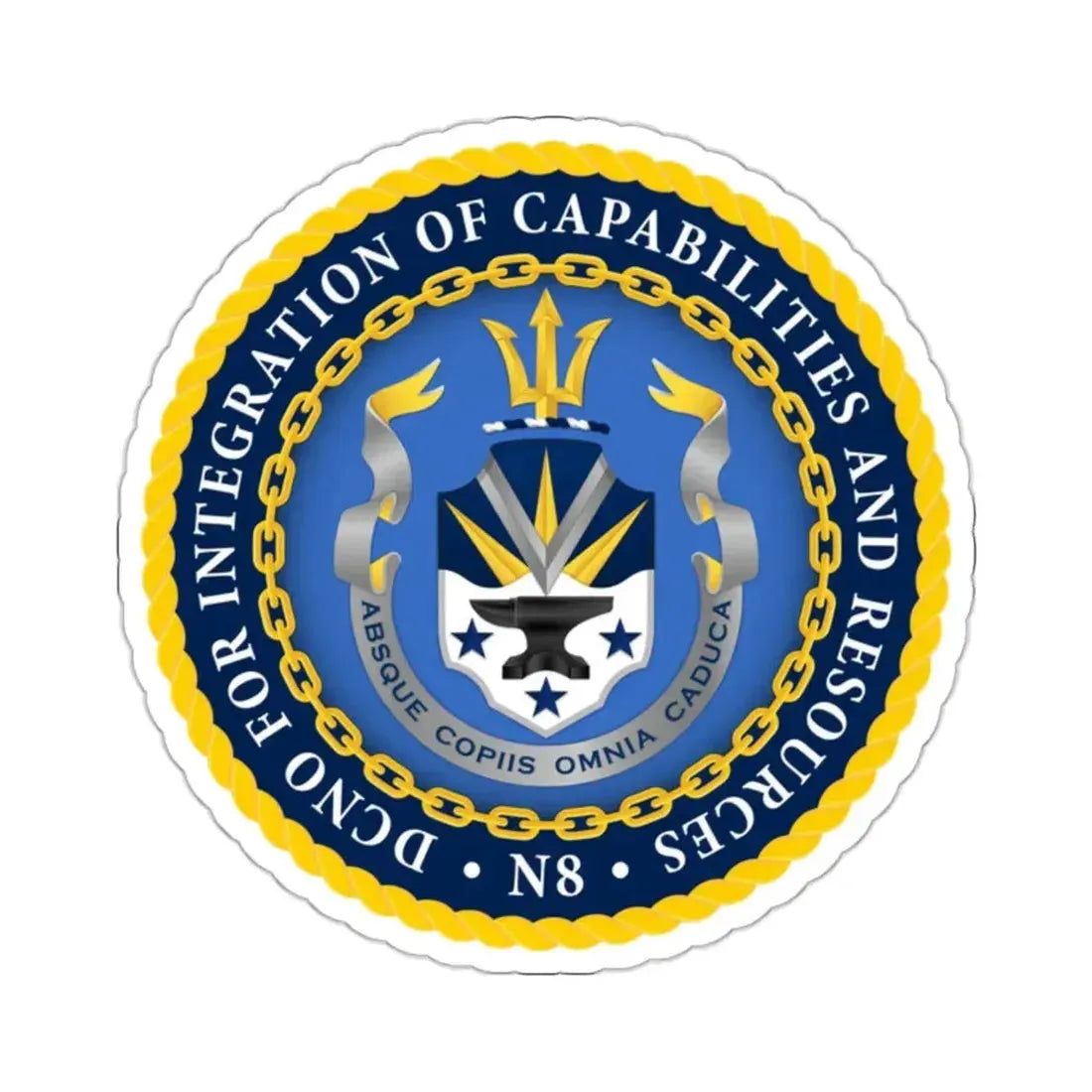 Deputy Chief of Naval Operations for Integration of Capabilities and Resources N8 (U.S. Navy) STICKER Vinyl Kiss-Cut Decal 2 Inch White - The Sticker Space