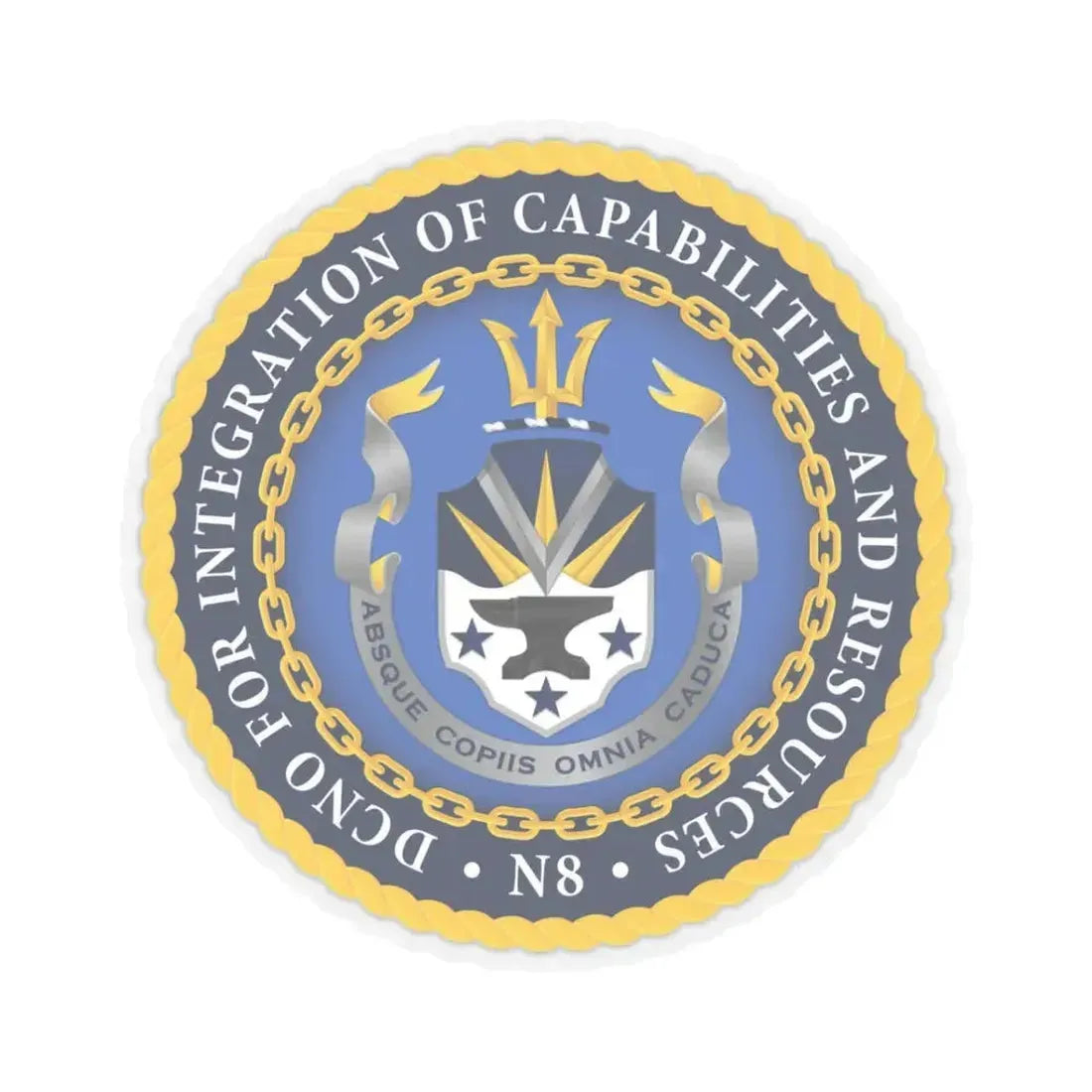 Deputy Chief of Naval Operations for Integration of Capabilities and Resources N8 (U.S. Navy) STICKER Vinyl Kiss-Cut Decal 3 Inch Transparent - The Sticker Space