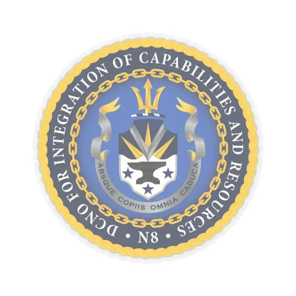 Deputy Chief of Naval Operations for Integration of Capabilities and Resources N8 (U.S. Navy) STICKER Vinyl Kiss-Cut Decal 3 Inch Transparent - The Sticker Space