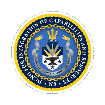 Deputy Chief of Naval Operations for Integration of Capabilities and Resources N8 (U.S. Navy) STICKER Vinyl Kiss-Cut Decal 3 Inch White - The Sticker Space