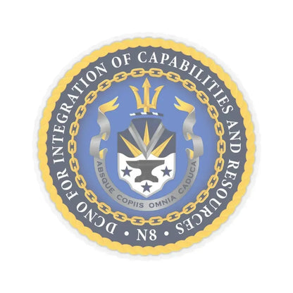 Deputy Chief of Naval Operations for Integration of Capabilities and Resources N8 (U.S. Navy) STICKER Vinyl Kiss-Cut Decal 4 Inch Transparent - The Sticker Space