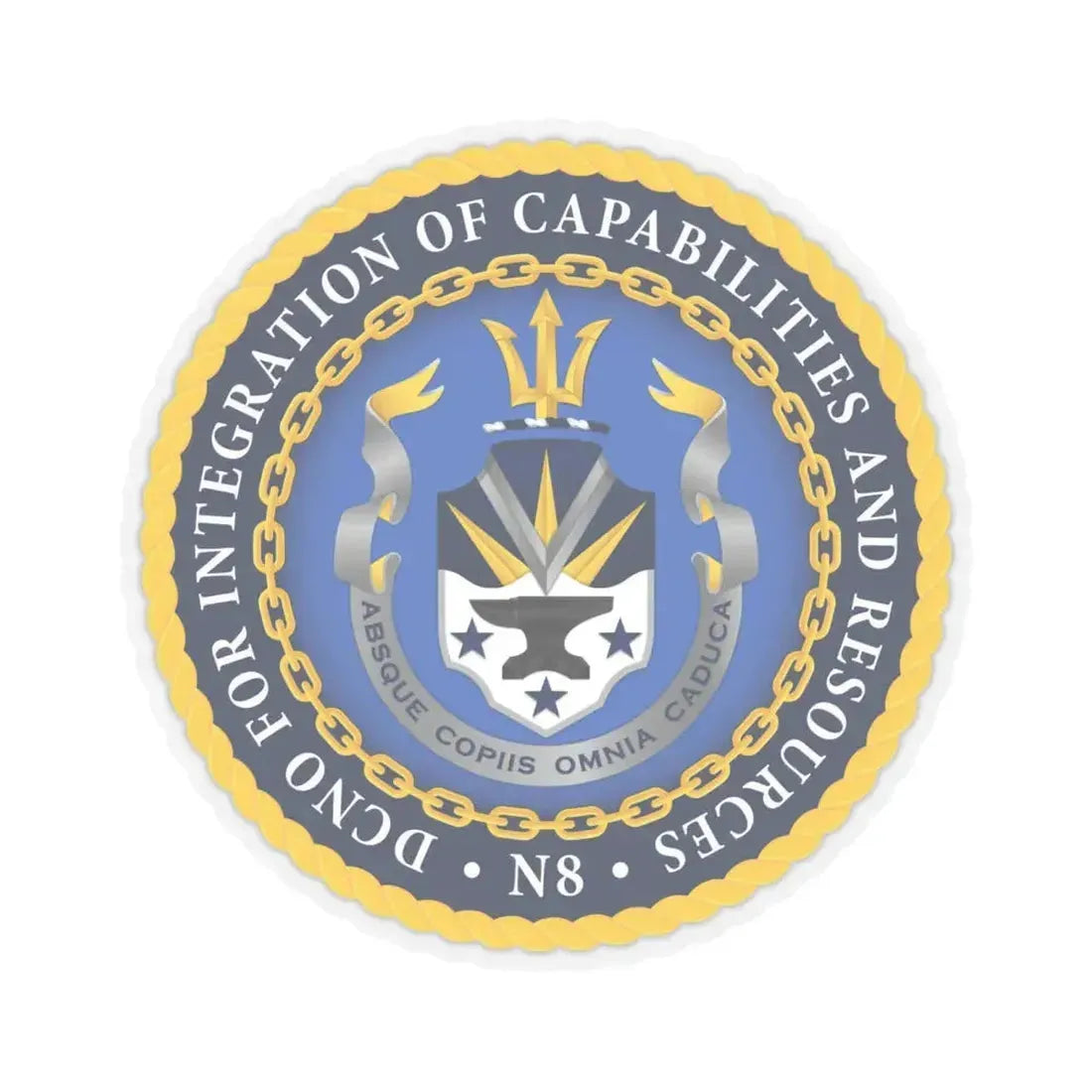 Deputy Chief of Naval Operations for Integration of Capabilities and Resources N8 (U.S. Navy) STICKER Vinyl Kiss-Cut Decal 6 Inch Transparent - The Sticker Space