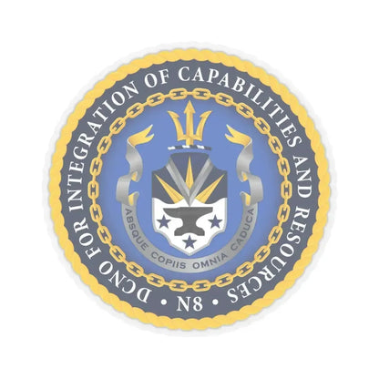 Deputy Chief of Naval Operations for Integration of Capabilities and Resources N8 (U.S. Navy) STICKER Vinyl Kiss-Cut Decal 6 Inch Transparent - The Sticker Space
