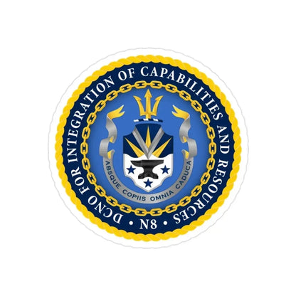 Deputy Chief of Naval Operations for Integration of Capabilities and Resources N8 (U.S. Navy) Transparent STICKER Die-Cut Vinyl Decal 2 Inch Transparent - The Sticker Space
