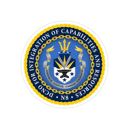 Deputy Chief of Naval Operations for Integration of Capabilities and Resources N8 (U.S. Navy) Transparent STICKER Die-Cut Vinyl Decal 3 Inch Transparent - The Sticker Space