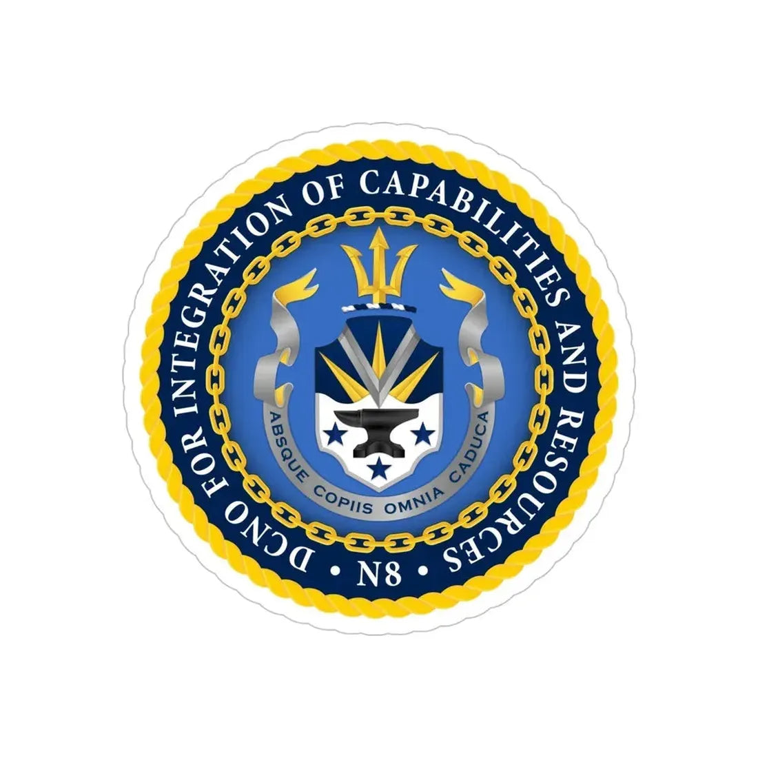 Deputy Chief of Naval Operations for Integration of Capabilities and Resources N8 (U.S. Navy) Transparent STICKER Die-Cut Vinyl Decal 5 Inch Transparent - The Sticker Space