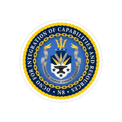 Deputy Chief of Naval Operations for Integration of Capabilities and Resources N8 (U.S. Navy) Transparent STICKER Die-Cut Vinyl Decal 5 Inch Transparent - The Sticker Space