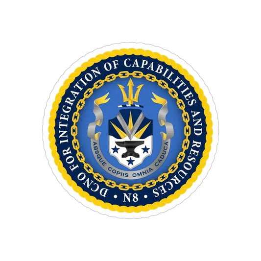 Deputy Chief of Naval Operations for Integration of Capabilities and Resources N8 (U.S. Navy) Transparent STICKER Die-Cut Vinyl Decal 6 Inch Transparent - The Sticker Space