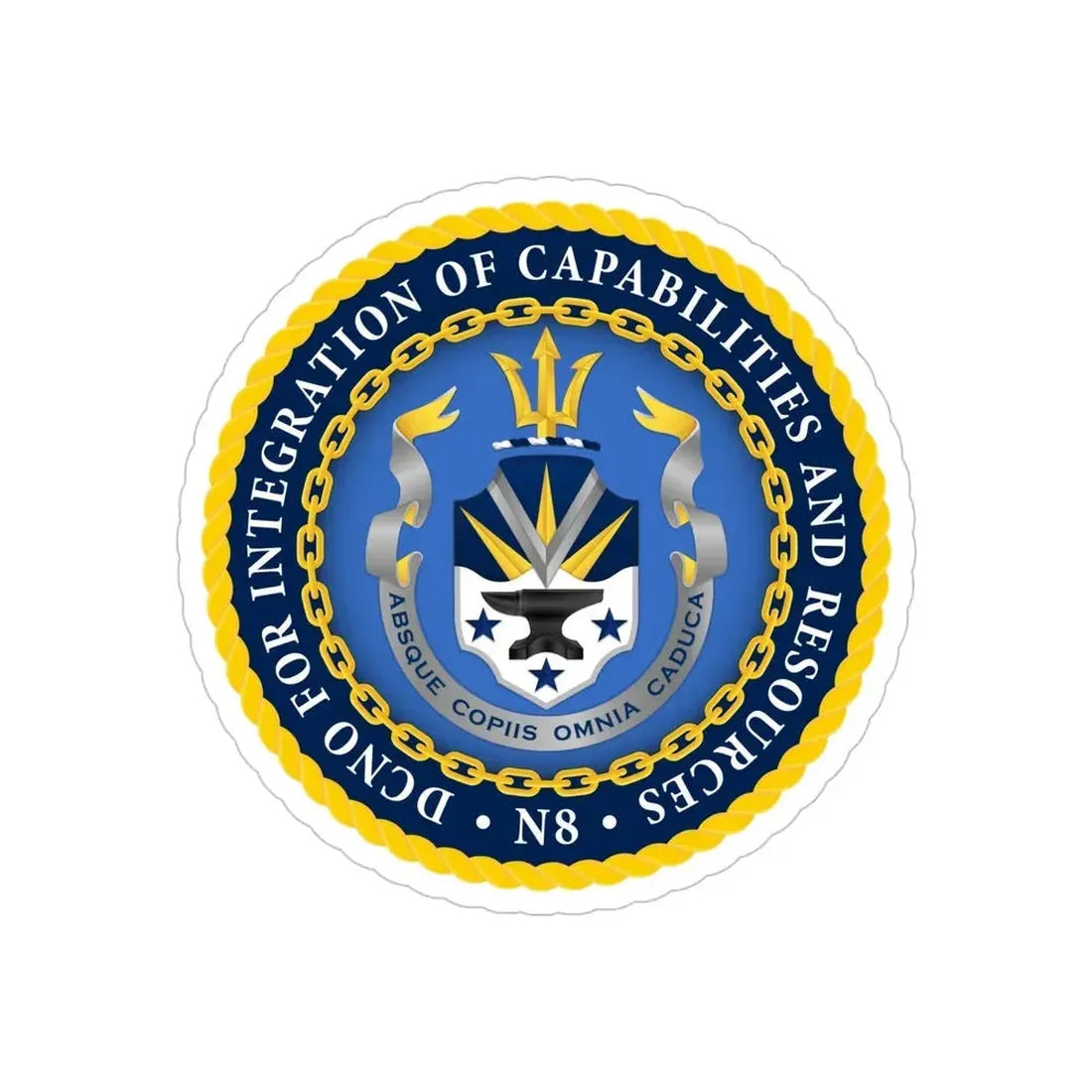 Deputy Chief of Naval Operations for Integration of Capabilities and Resources N8 (U.S. Navy) Transparent STICKER Die-Cut Vinyl Decal 6 Inch Transparent - The Sticker Space