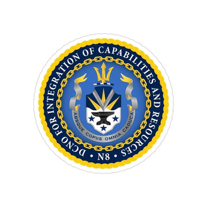 Deputy Chief of Naval Operations for Integration of Capabilities and Resources N8 (U.S. Navy) Transparent STICKER Die-Cut Vinyl Decal 6 Inch Transparent - The Sticker Space