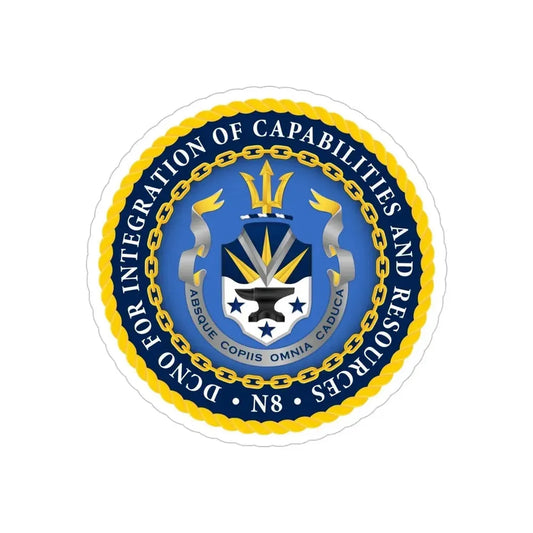 Deputy Chief of Naval Operations for Integration of Capabilities and Resources N8 (U.S. Navy) Transparent STICKER Die-Cut Vinyl Decal 6 Inch Transparent - The Sticker Space