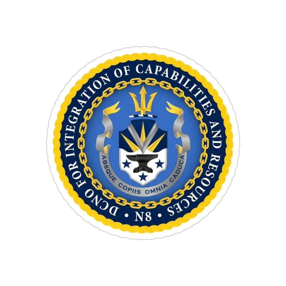 Deputy Chief of Naval Operations for Integration of Capabilities and Resources N8 (U.S. Navy) Transparent STICKER Die-Cut Vinyl Decal - The Sticker Space