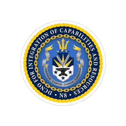 Deputy Chief of Naval Operations for Integration of Capabilities and Resources N8 (U.S. Navy) Transparent STICKER Die-Cut Vinyl Decal - The Sticker Space