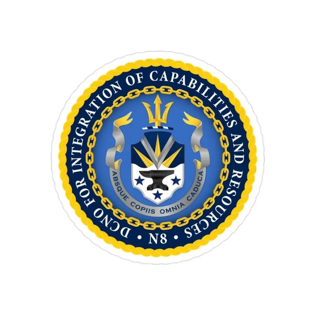 Deputy Chief of Naval Operations for Integration of Capabilities and Resources N8 (U.S. Navy) Transparent STICKER Die-Cut Vinyl Decal - The Sticker Space