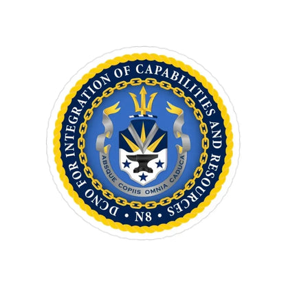 Deputy Chief of Naval Operations for Integration of Capabilities and Resources N8 (U.S. Navy) Transparent STICKER Die-Cut Vinyl Decal - The Sticker Space