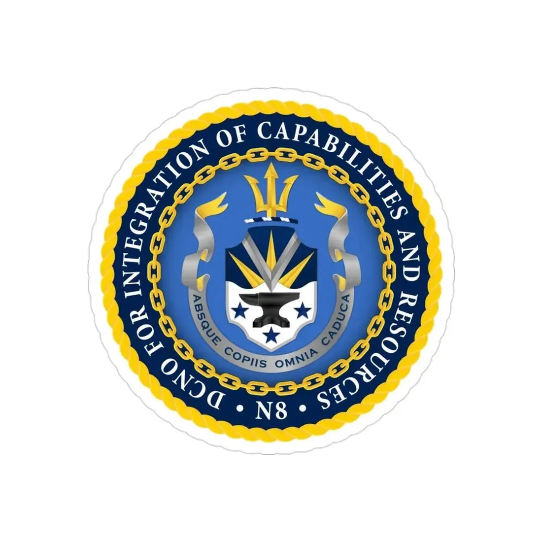 Deputy Chief of Naval Operations for Integration of Capabilities and Resources N8 (U.S. Navy) Transparent STICKER Die-Cut Vinyl Decal - The Sticker Space