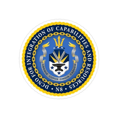 Deputy Chief of Naval Operations for Integration of Capabilities and Resources N8 (U.S. Navy) Transparent STICKER Die-Cut Vinyl Decal - The Sticker Space