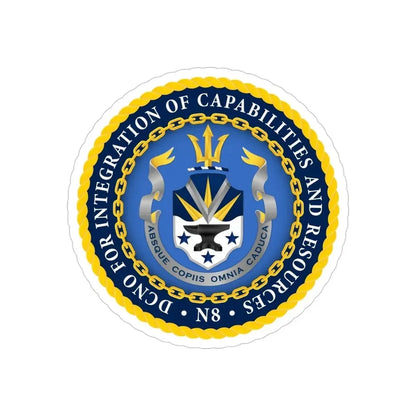 Deputy Chief of Naval Operations for Integration of Capabilities and Resources N8 (U.S. Navy) Transparent STICKER Die-Cut Vinyl Decal - The Sticker Space