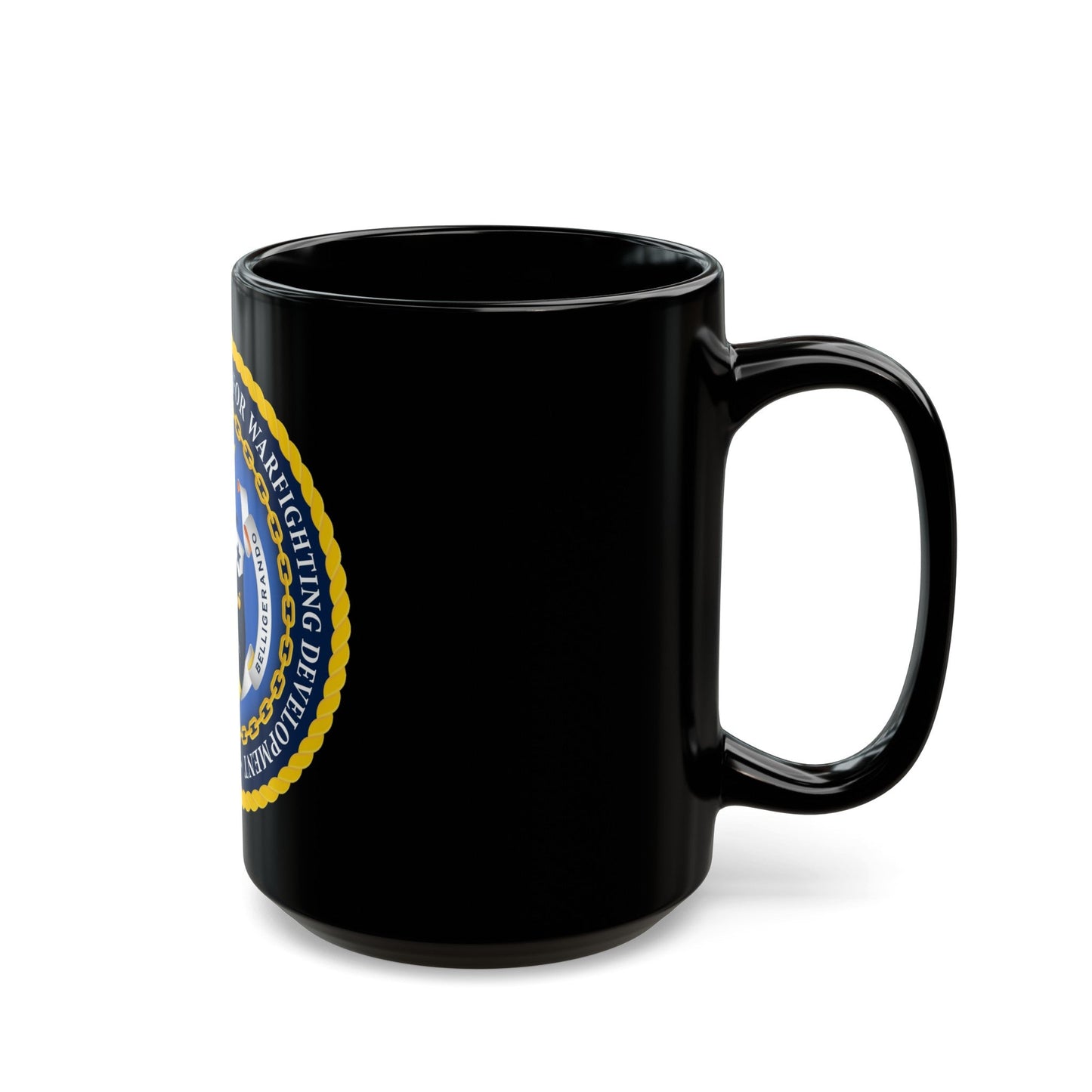 Deputy Chief of Naval Operations for Warfighting Development N7 (U.S. Navy) Black Coffee Mug-The Sticker Space