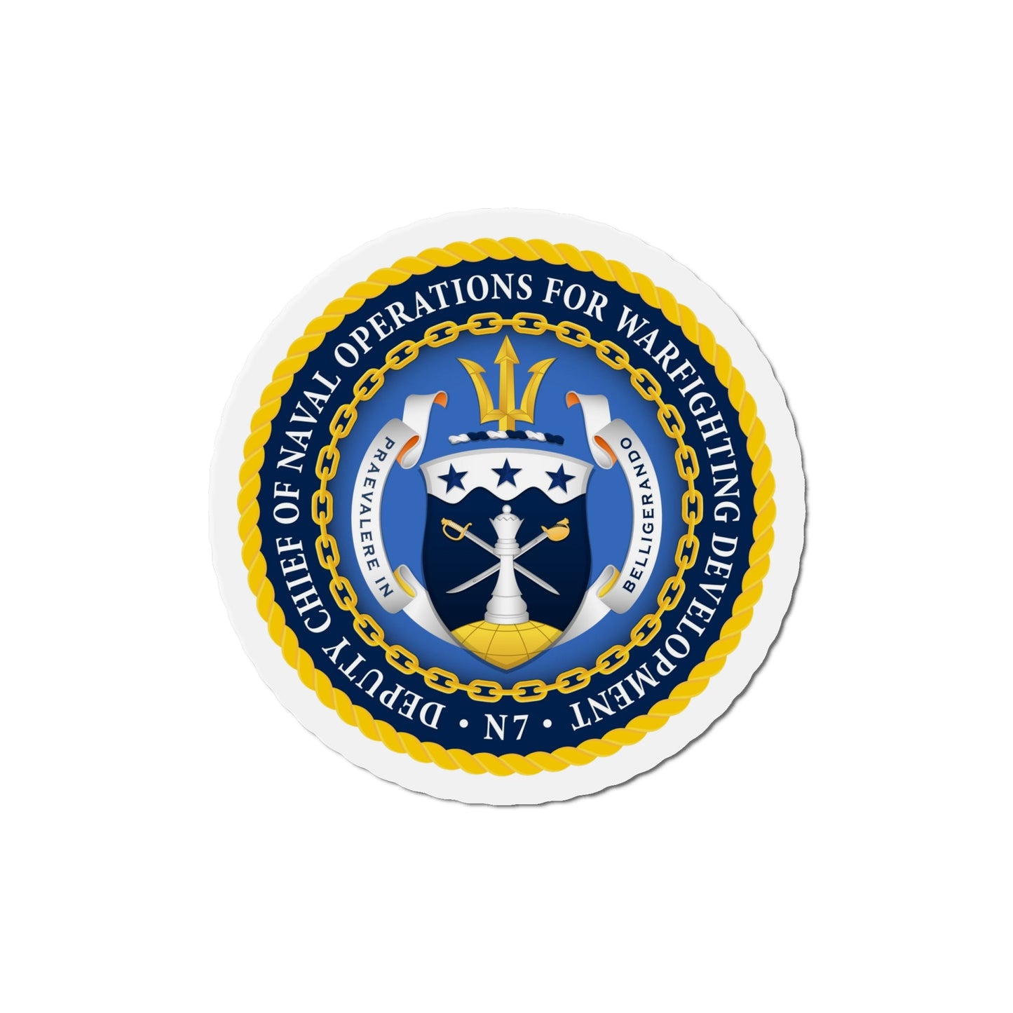 Deputy Chief of Naval Operations for Warfighting Development N7 (U.S. Navy) Die-Cut Magnet-6 × 6"-The Sticker Space