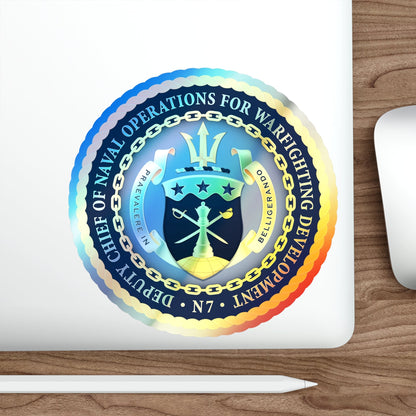 Deputy Chief of Naval Operations for Warfighting Development N7 (U.S. Navy) Holographic STICKER Die-Cut Vinyl Decal-The Sticker Space